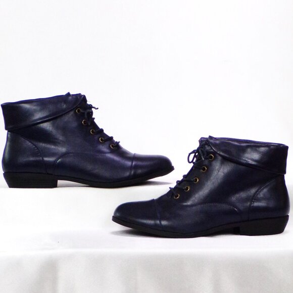 COMFORT VIEW 10M DARCY dark-blue low-heel ankle boots all synthetic materials - Picture 1 of 16